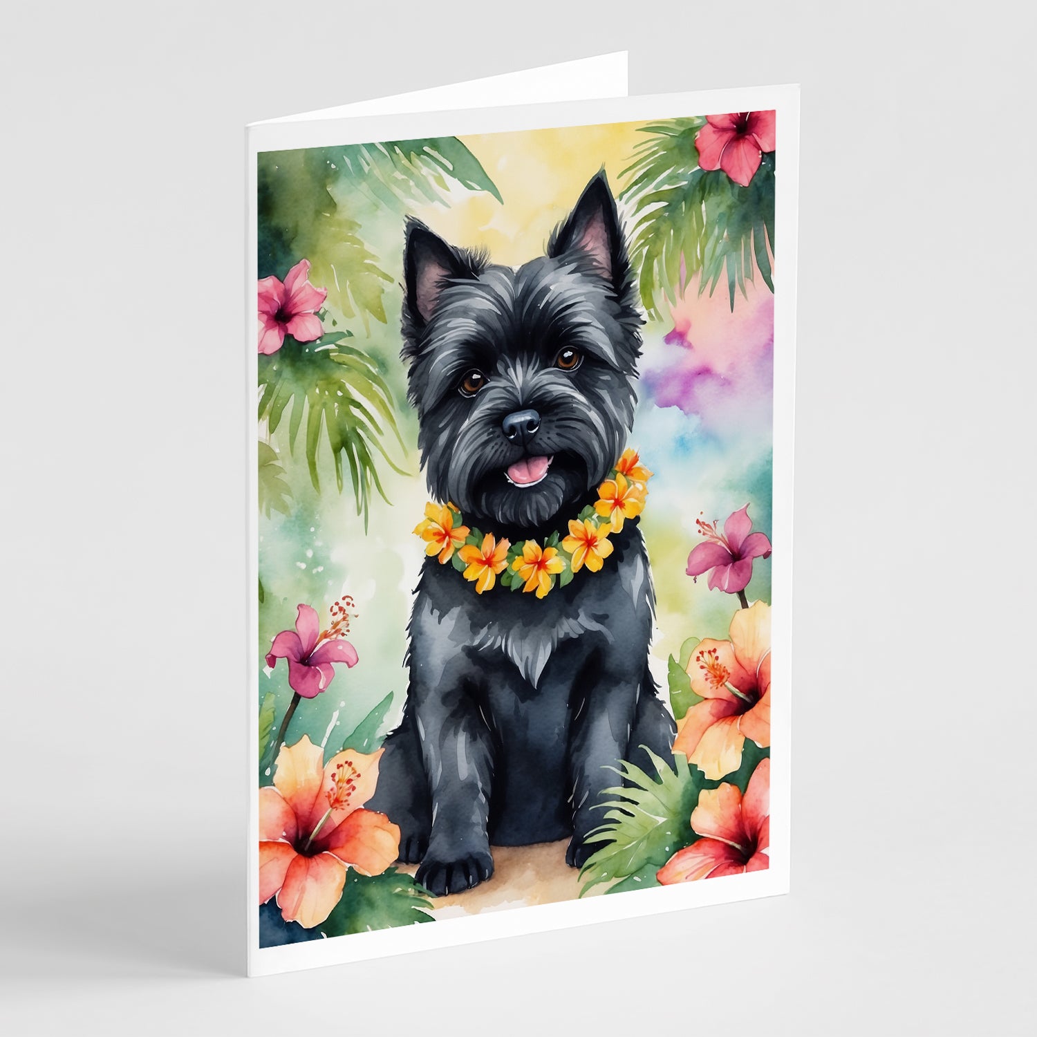 Buy this Cairn Terrier Luau Greeting Cards Pack of 8