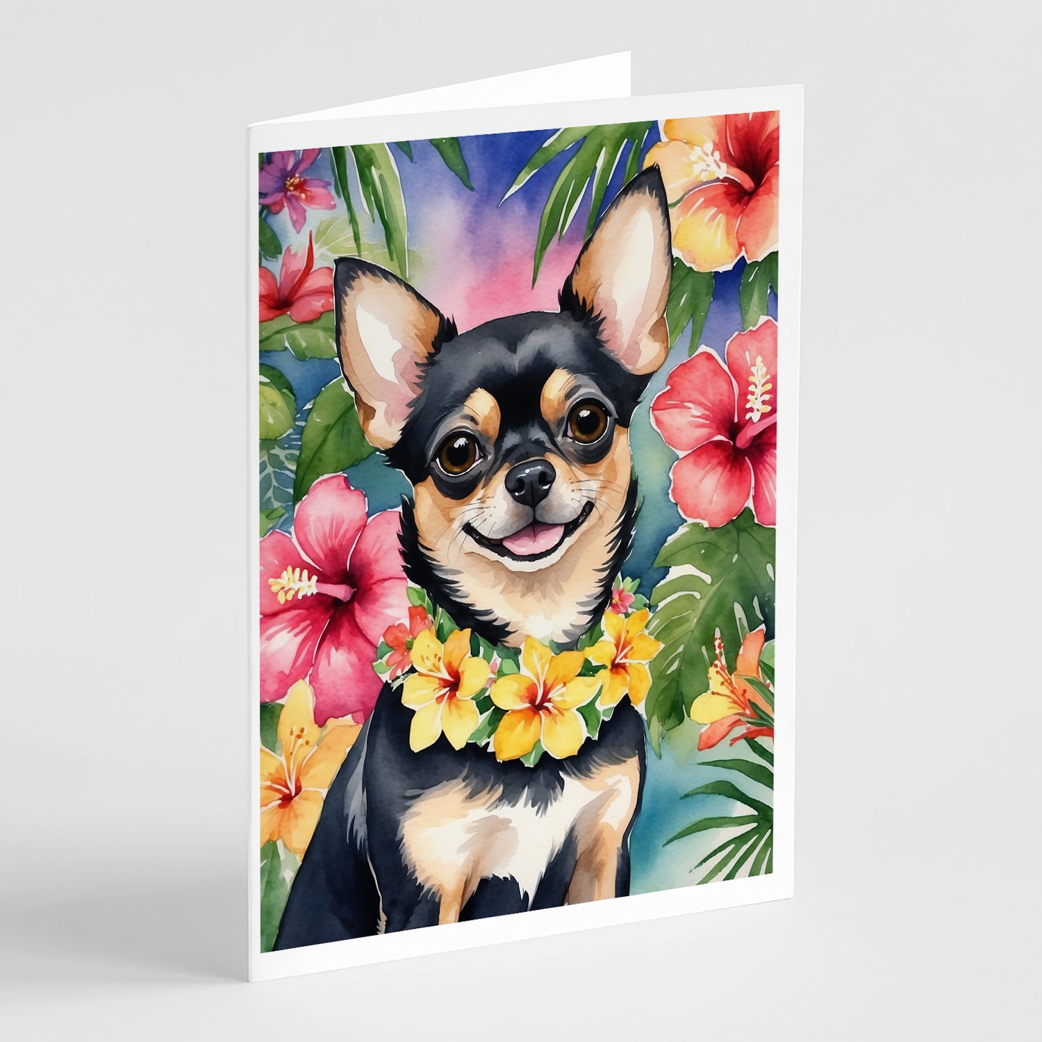 Buy this Chihuahua Luau Greeting Cards Pack of 8