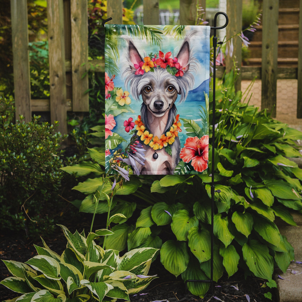 Buy this Chinese Crested Luau Garden Flag
