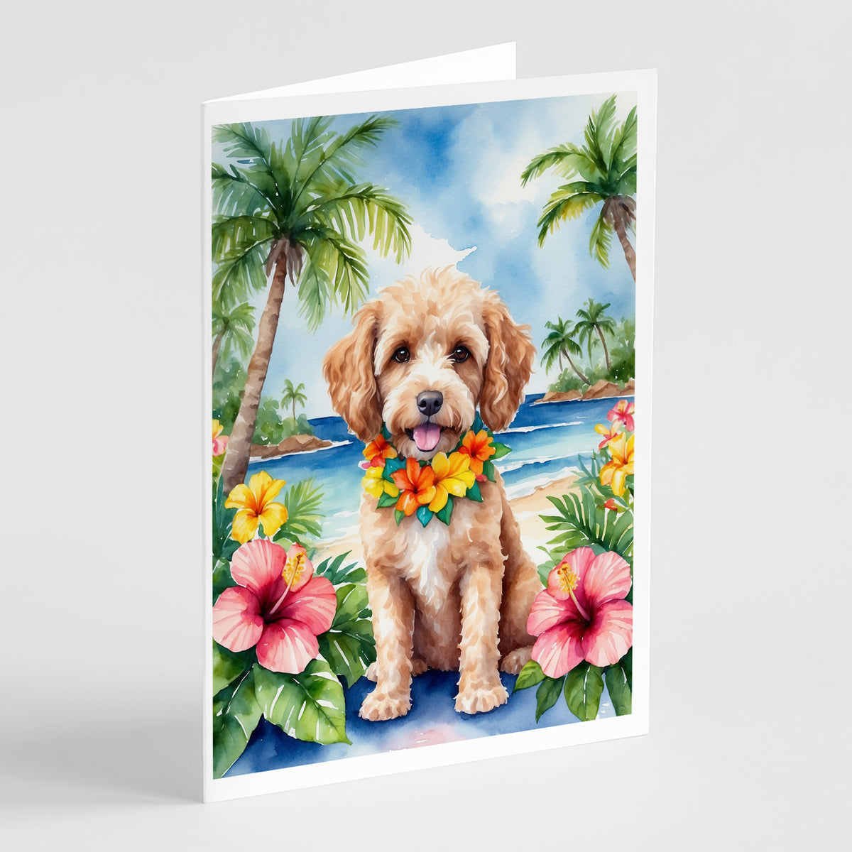 Buy this Cockapoo Luau Greeting Cards Pack of 8