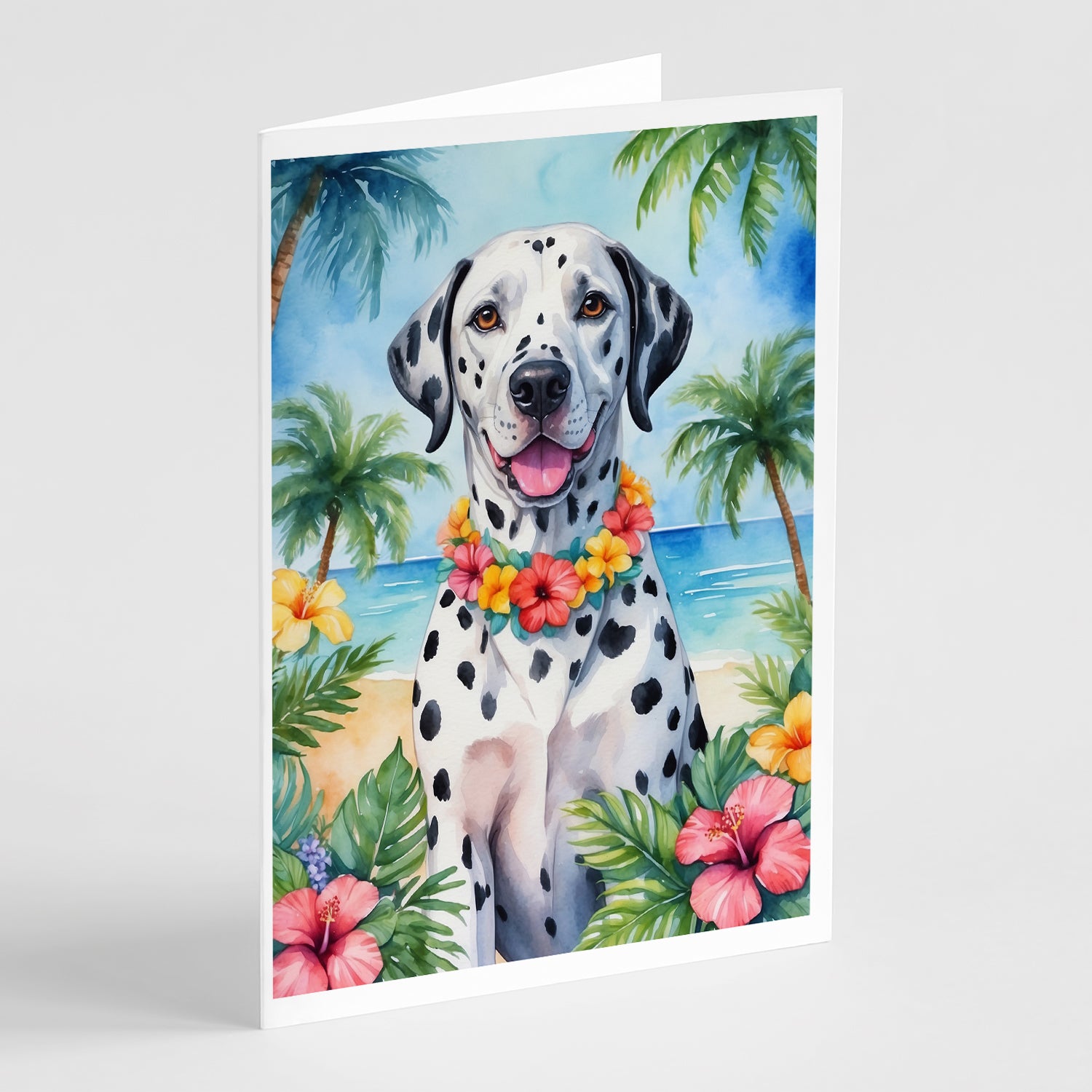 Buy this Dalmatian Luau Greeting Cards Pack of 8