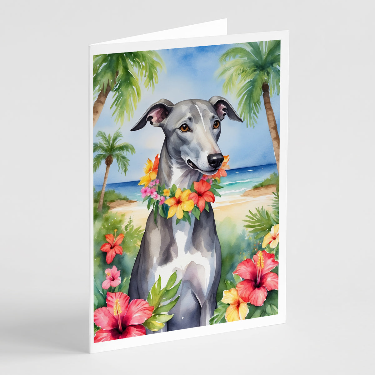 Buy this Greyhound Luau Greeting Cards Pack of 8