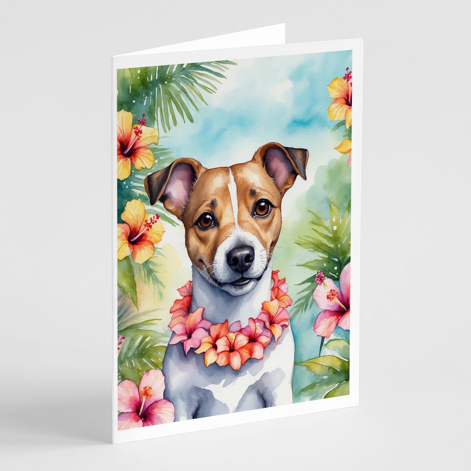 Buy this Jack Russell Terrier Luau Greeting Cards Pack of 8