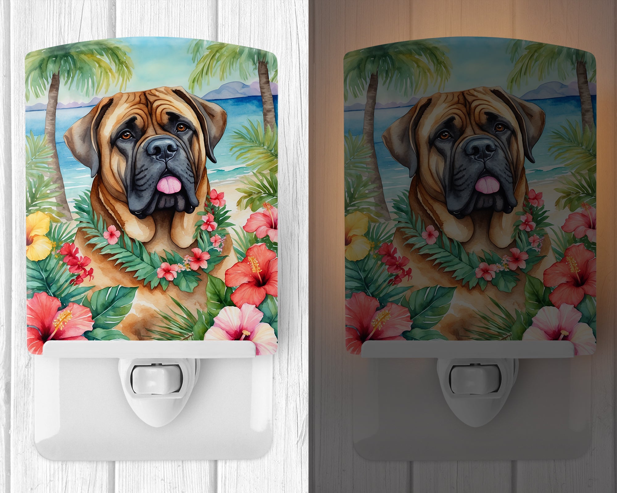 Buy this Mastiff Luau Ceramic Night Light