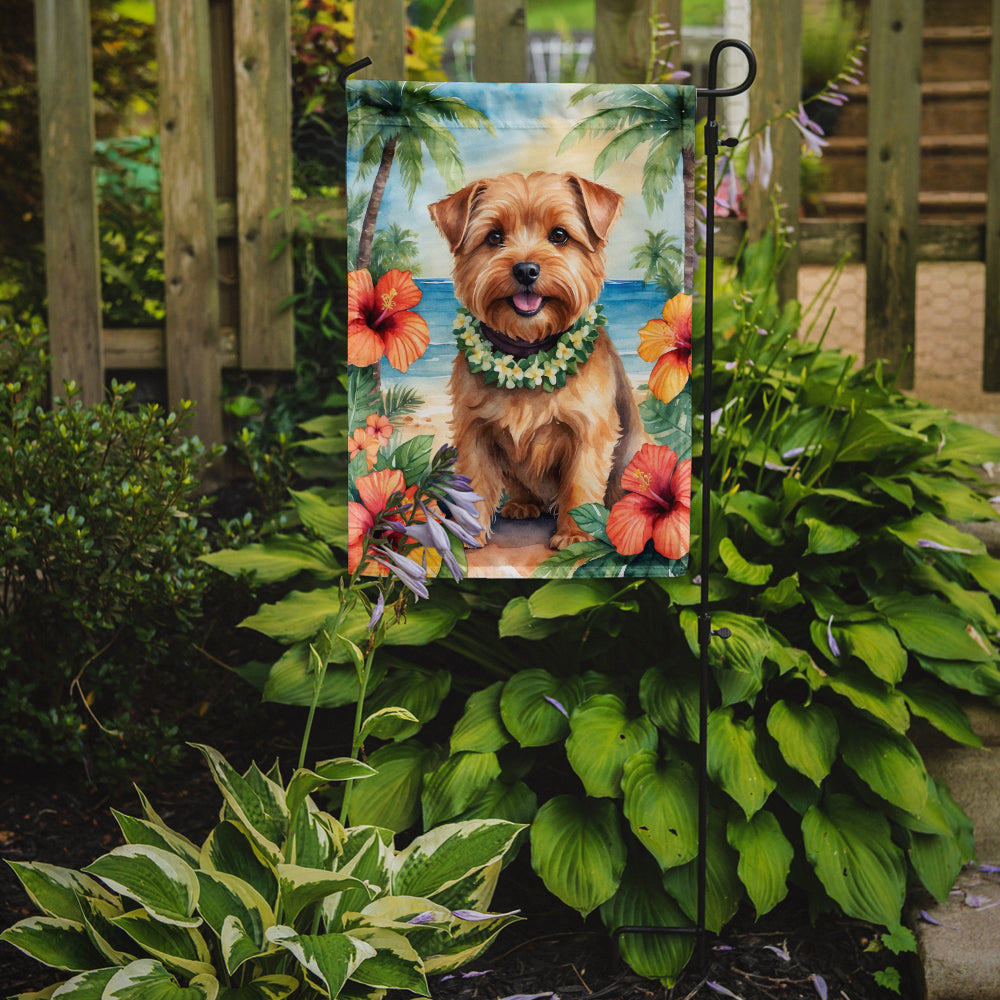 Norfolk Terrier Luau Garden Flag