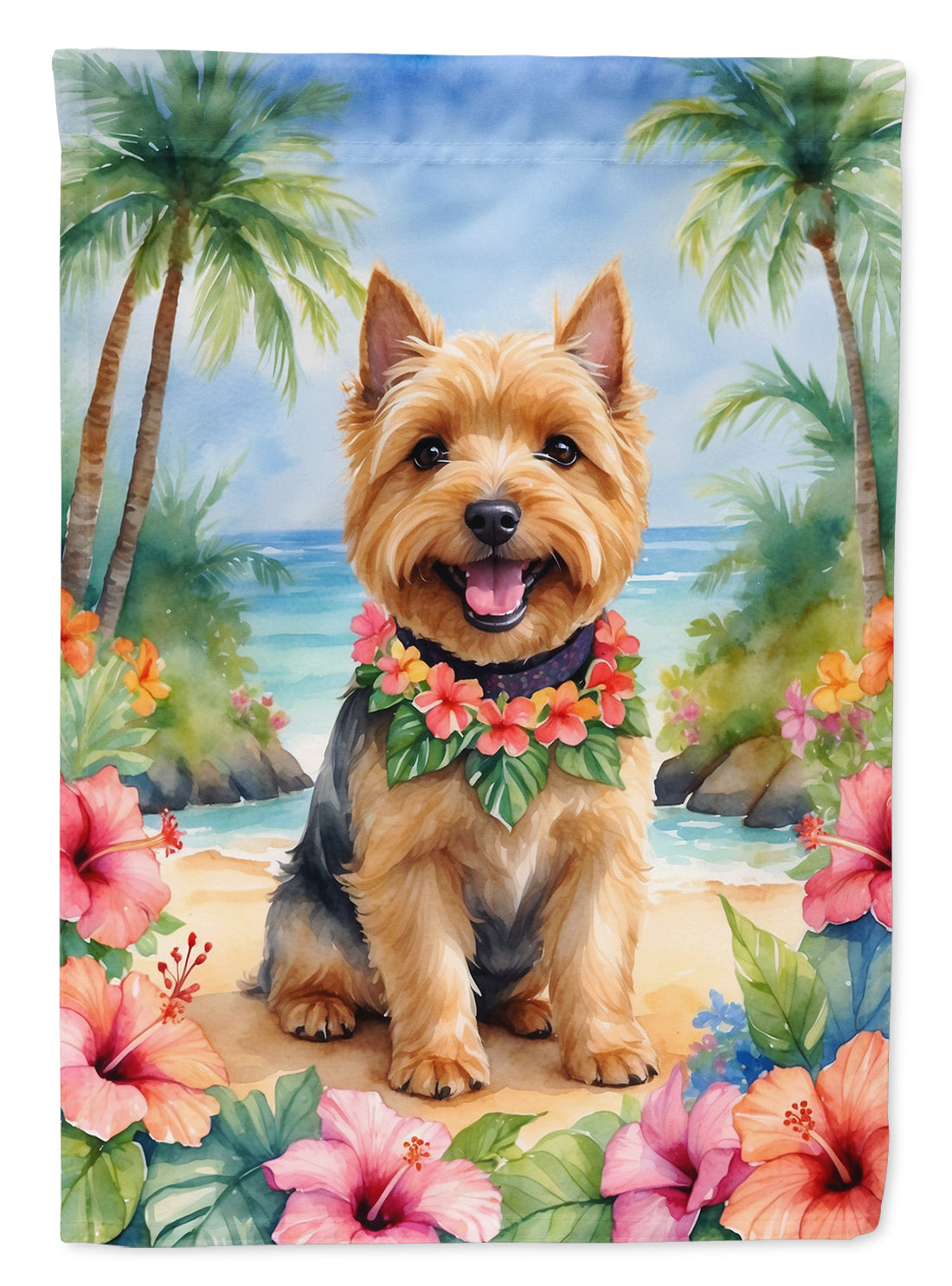 Buy this Norwich Terrier Luau House Flag