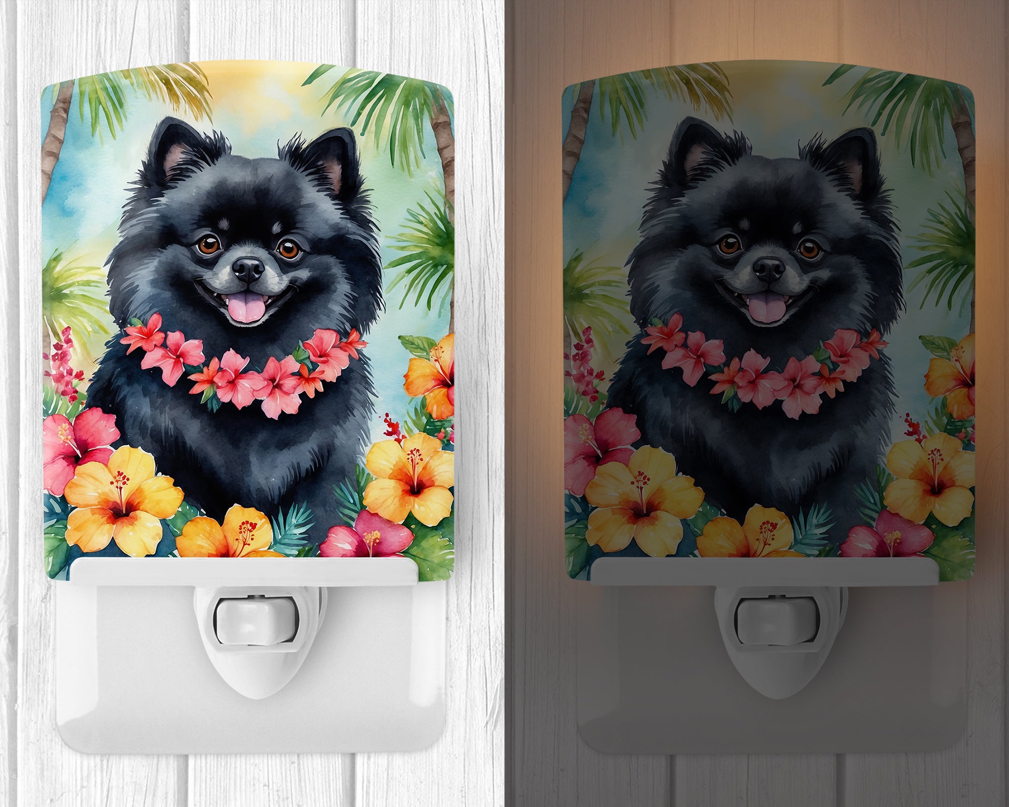 Buy this Pomeranian Luau Ceramic Night Light