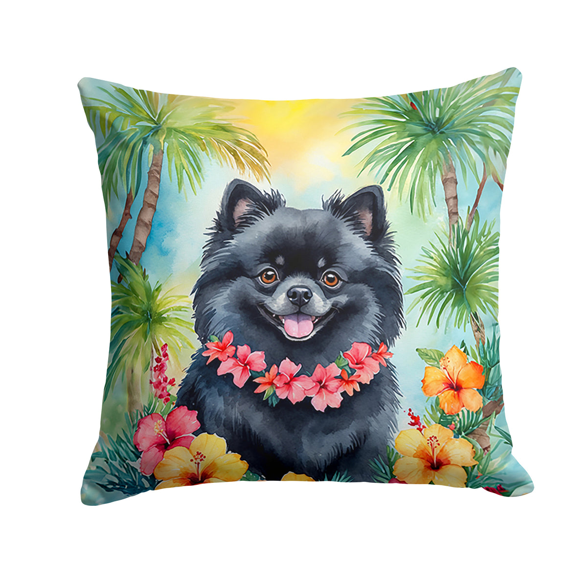 Buy this Pomeranian Luau Throw Pillow