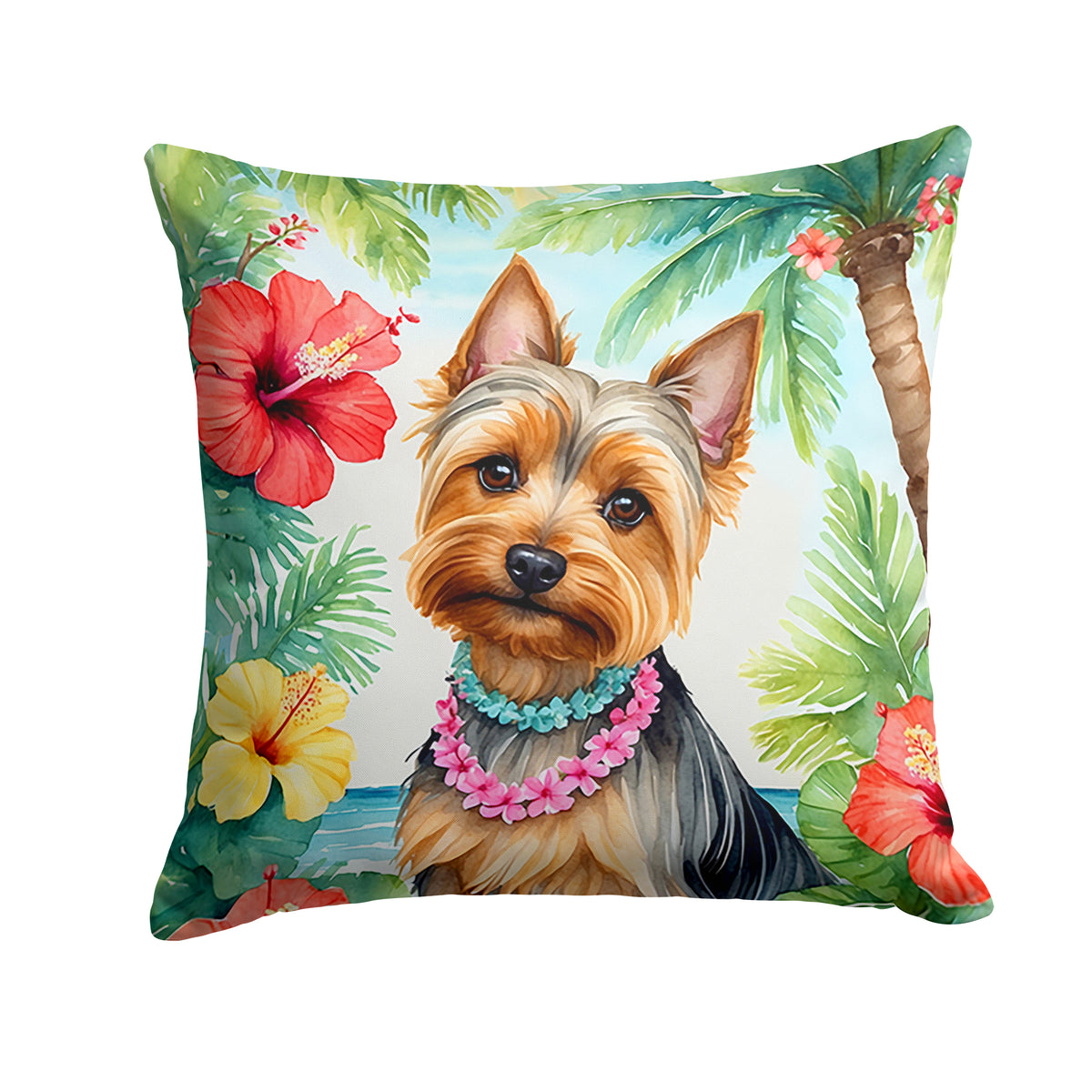 Buy this Silky Terrier Luau Throw Pillow