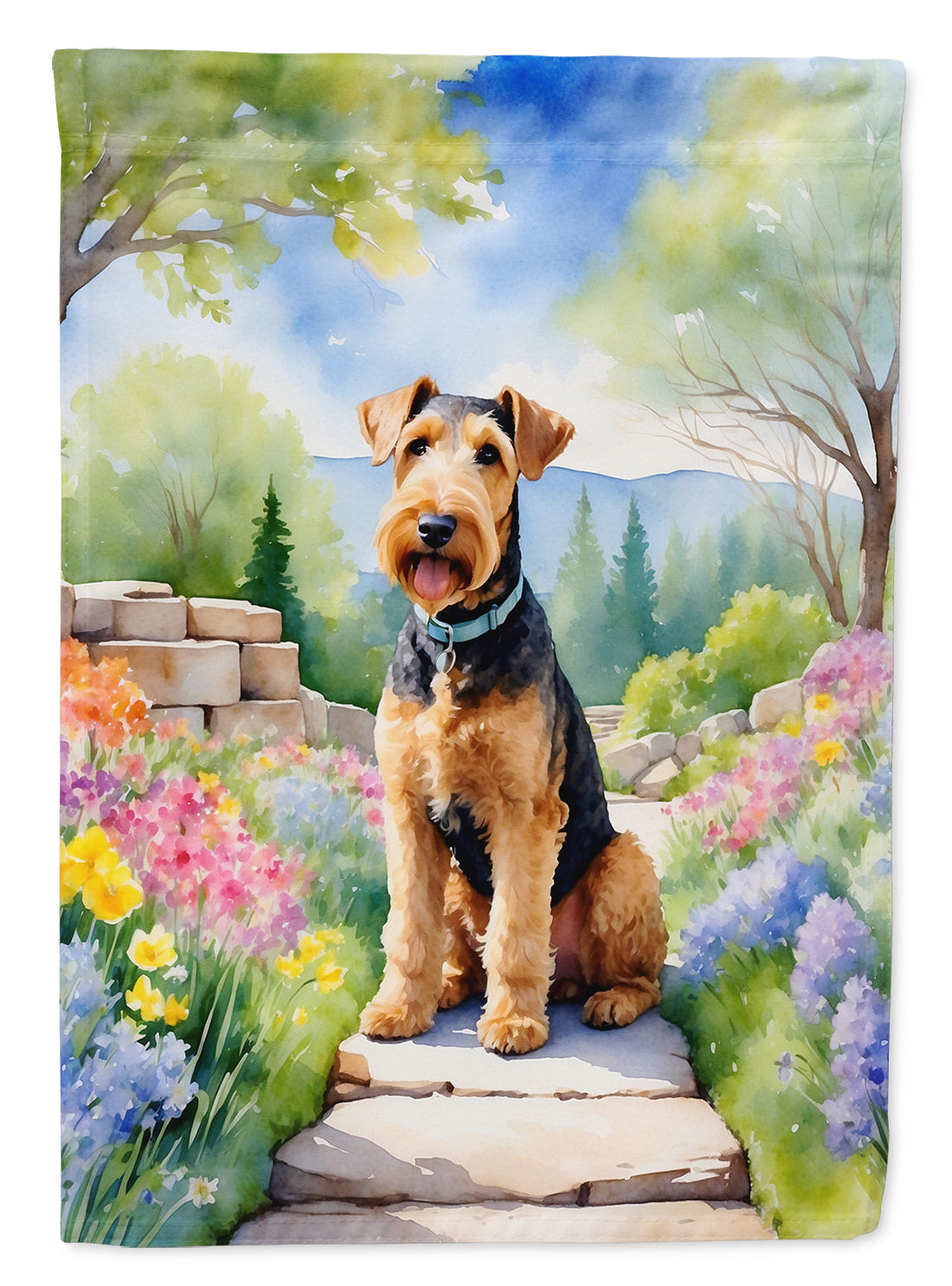 Buy this Airedale Terrier Spring Garden House Flag