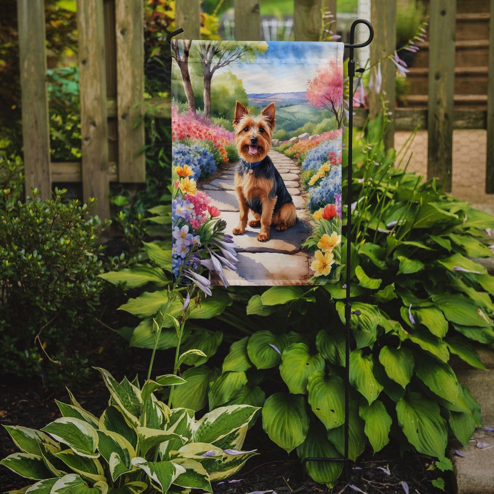 Australian Terrier Spring Path Garden Flag