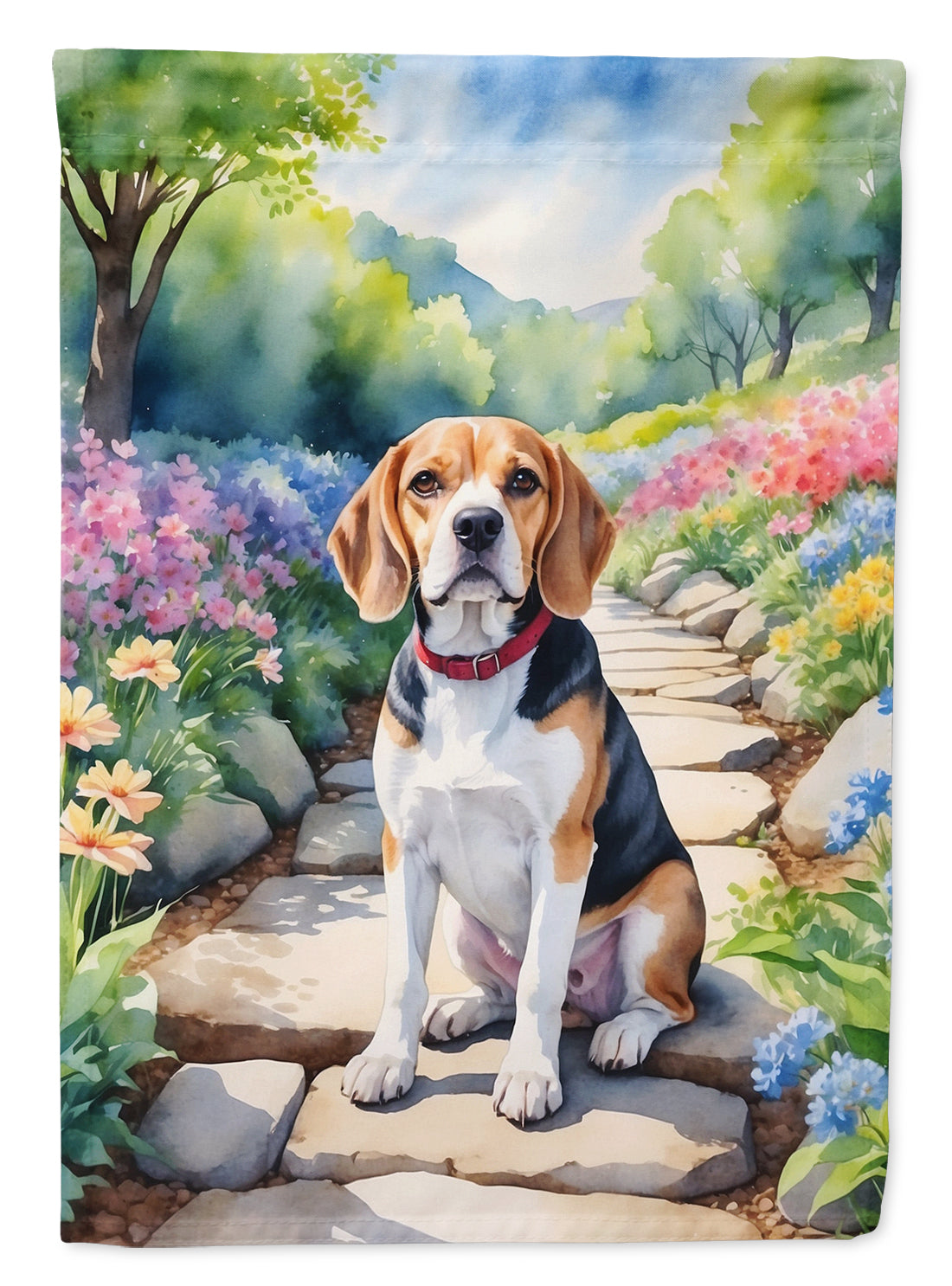 Buy this Beagle Spring Garden House Flag