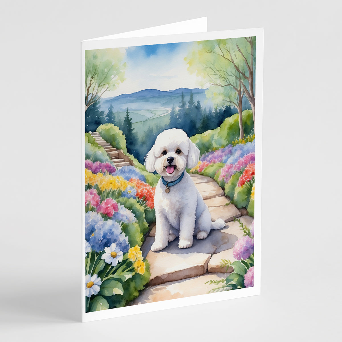 Buy this Bichon Frise Spring Path Greeting Cards Pack of 8