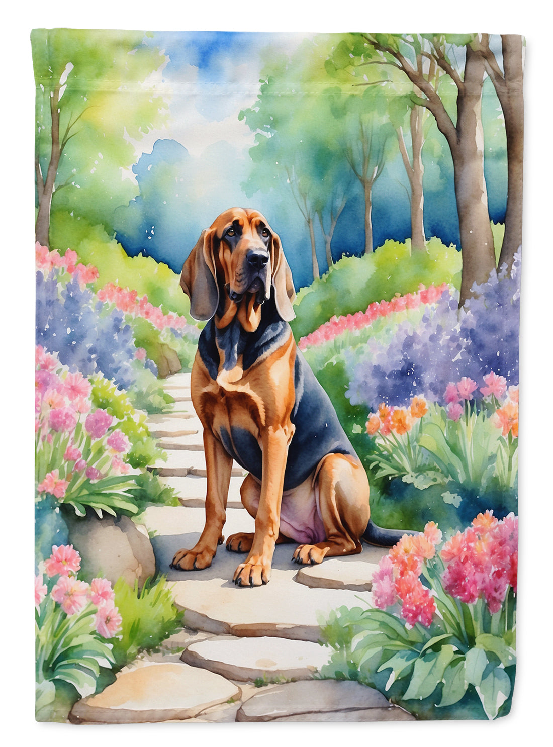 Buy this Bloodhound Spring Path House Flag