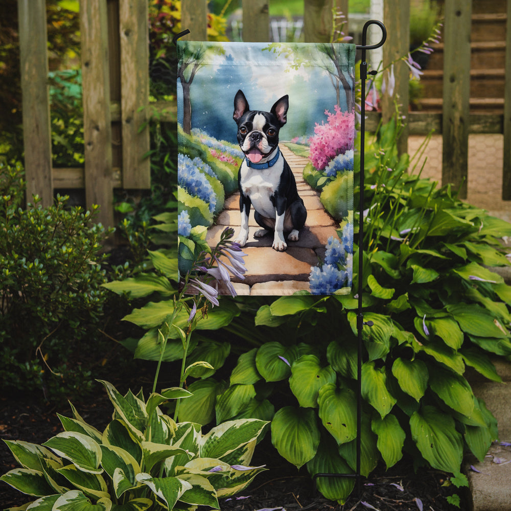 Buy this Boston Terrier Spring Path Garden Flag