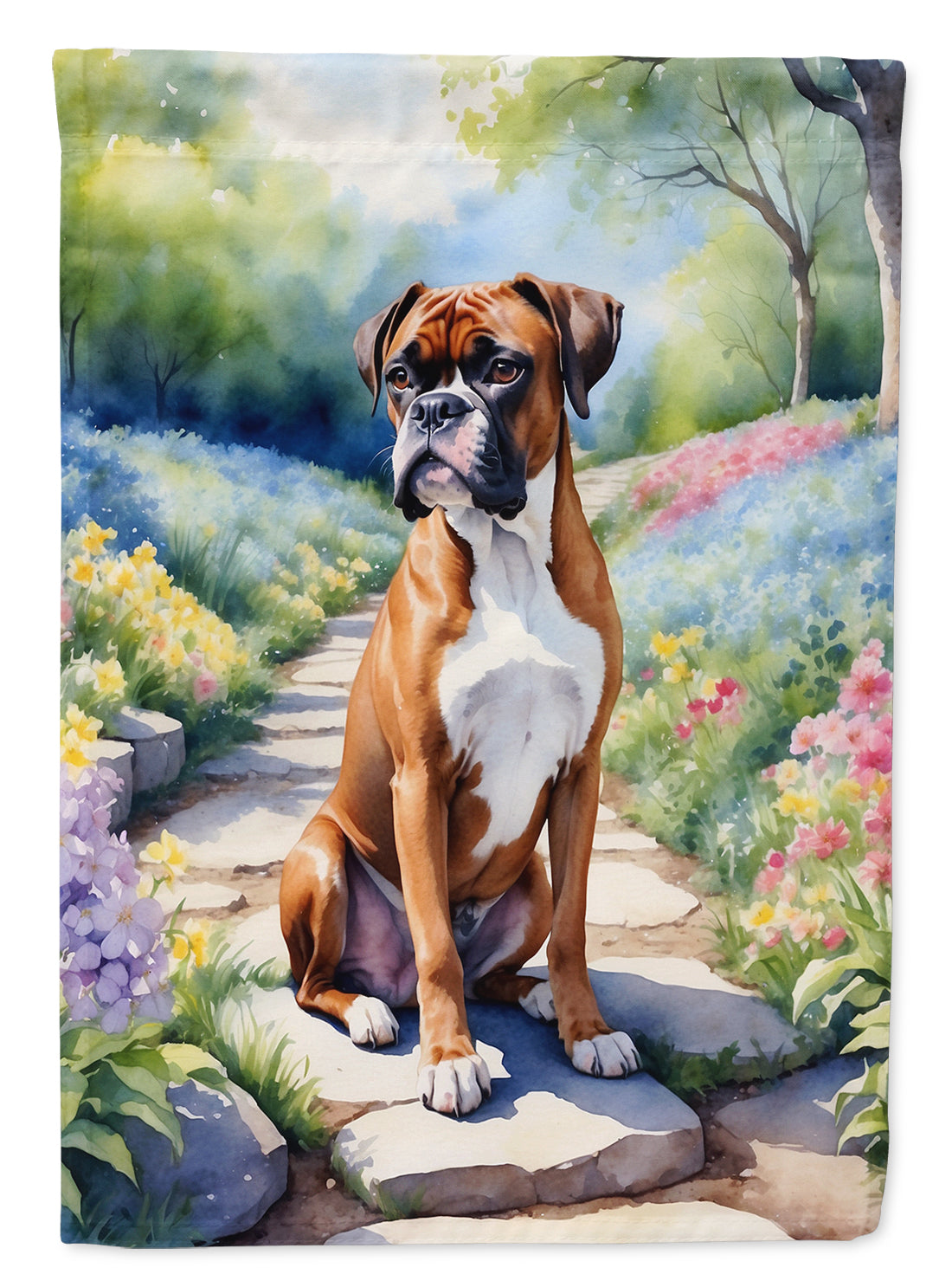Buy this Boxer Spring Path House Flag