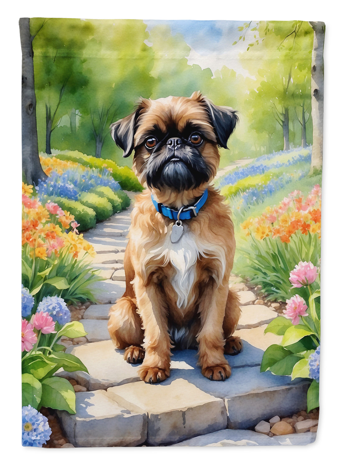 Buy this Brussels Griffon Spring Path House Flag