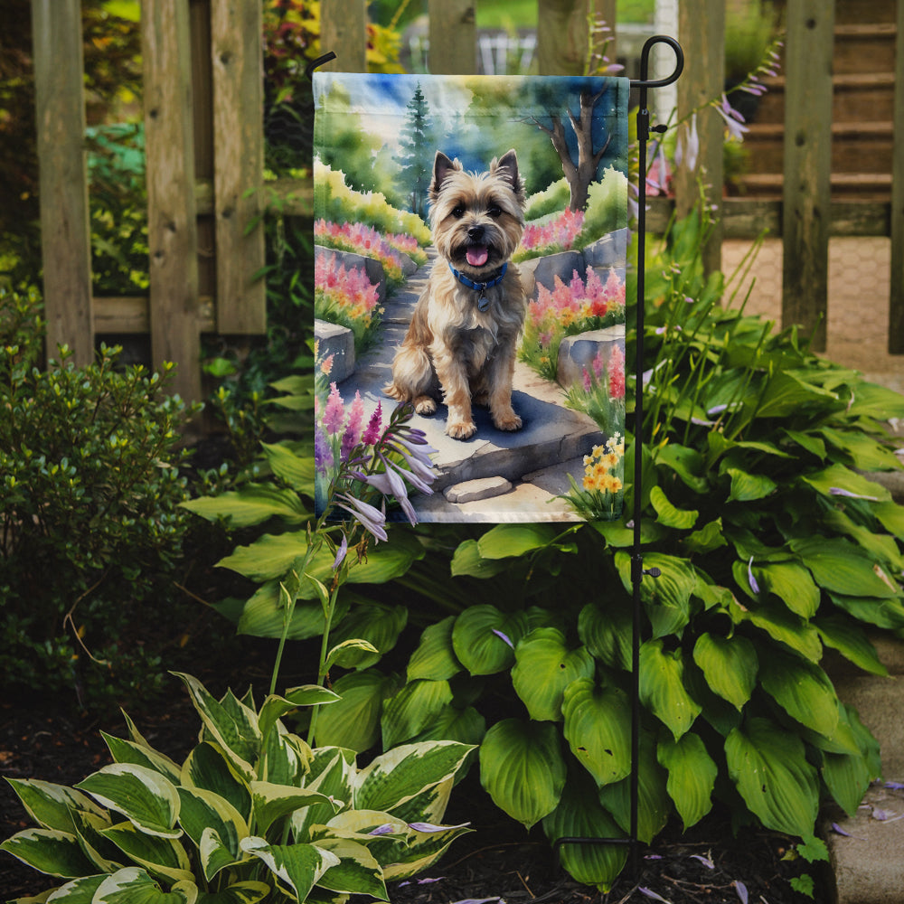 Cairn Terrier Spring Path Garden Flag
