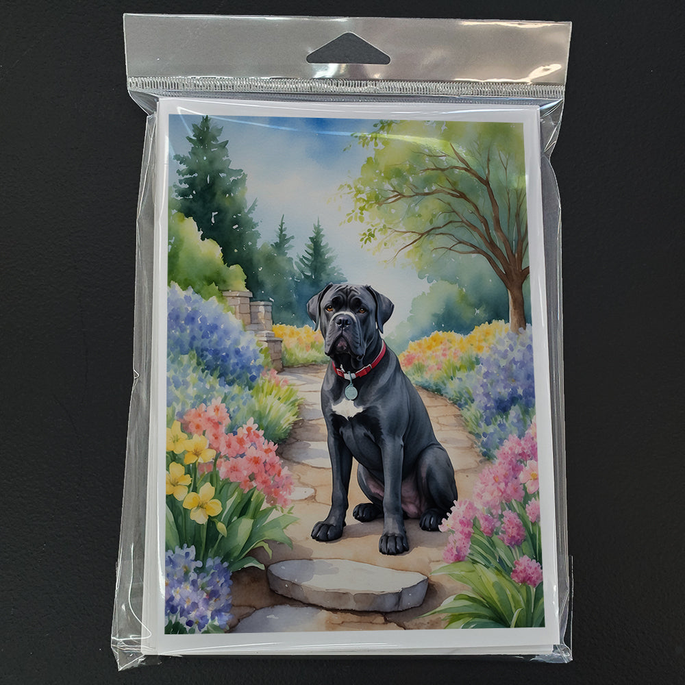 Cane Corso Spring Path Greeting Cards Pack of 8