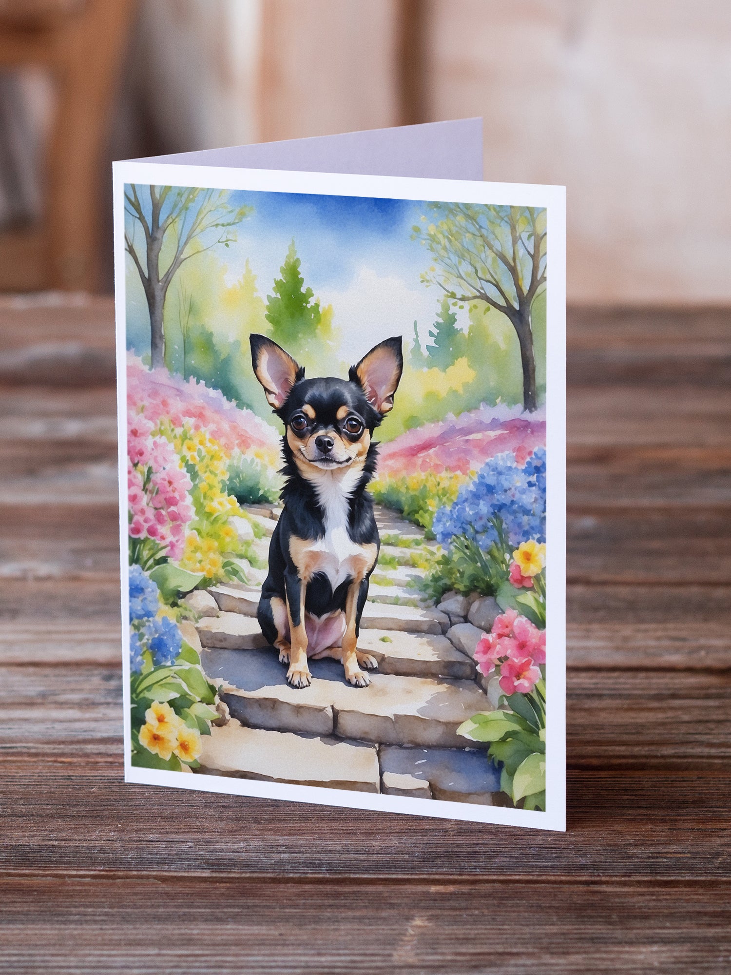 Buy this Chihuahua Spring Path Greeting Cards Pack of 8