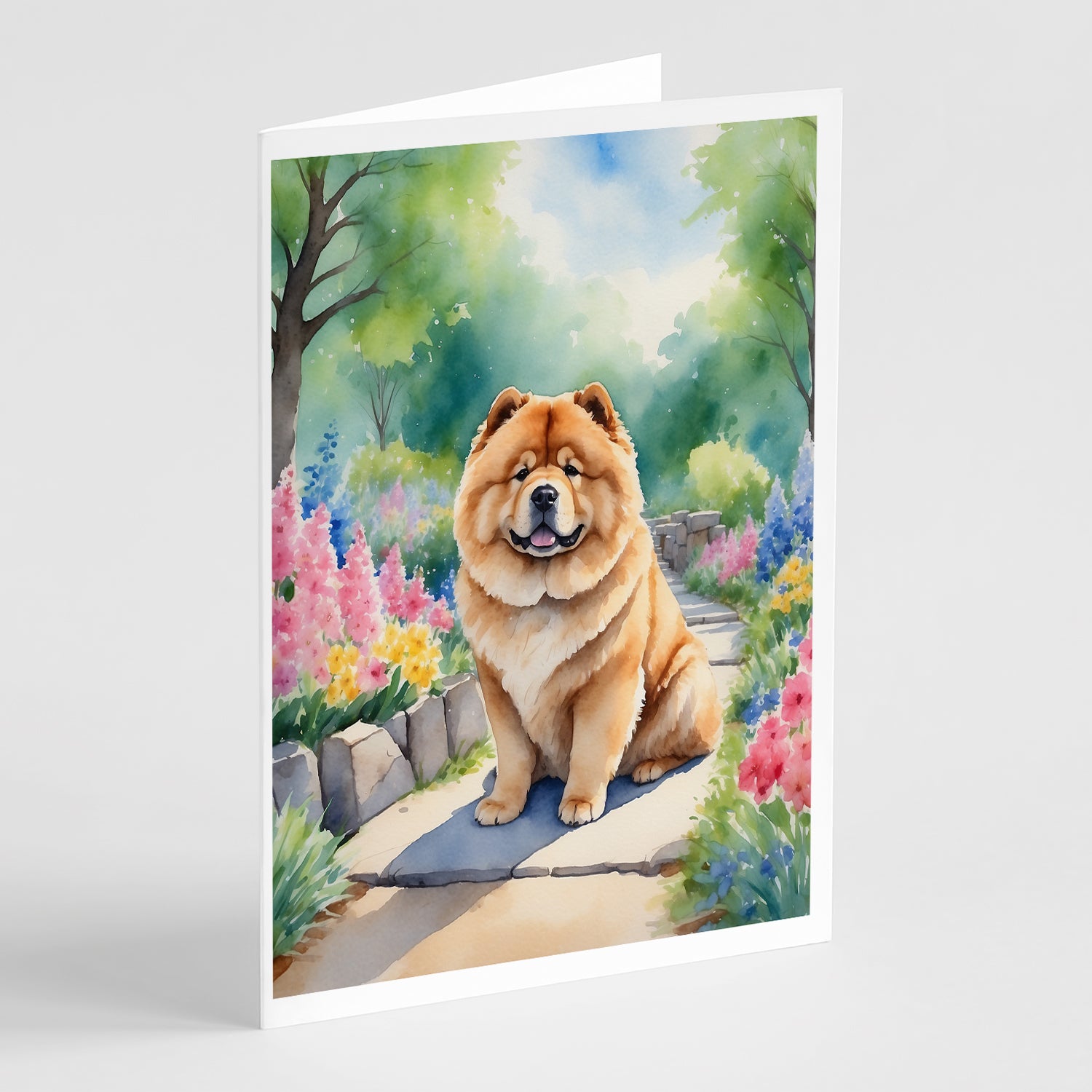 Buy this Chow Chow Spring Path Greeting Cards Pack of 8