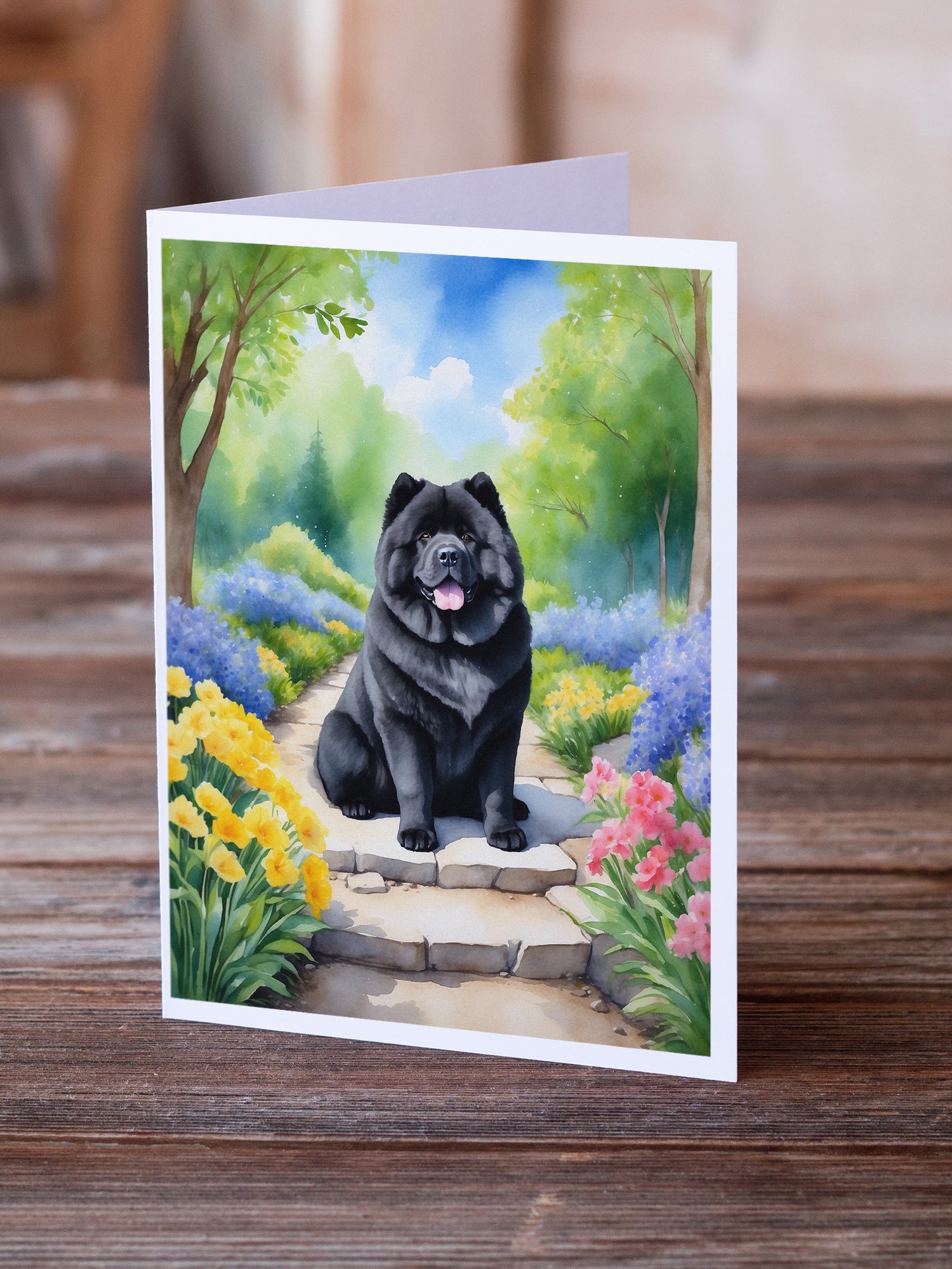 Buy this Chow Chow Spring Path Greeting Cards Pack of 8