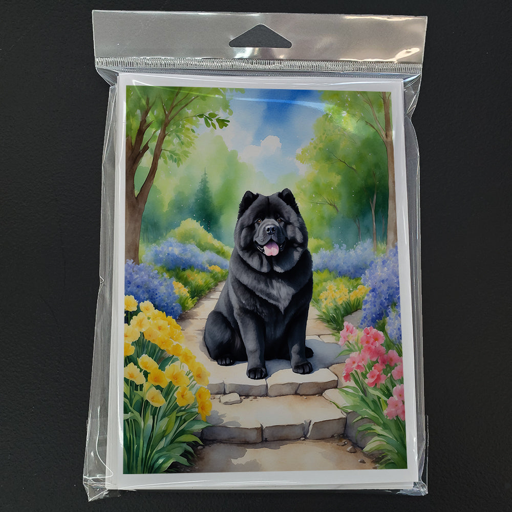 Chow Chow Spring Path Greeting Cards Pack of 8