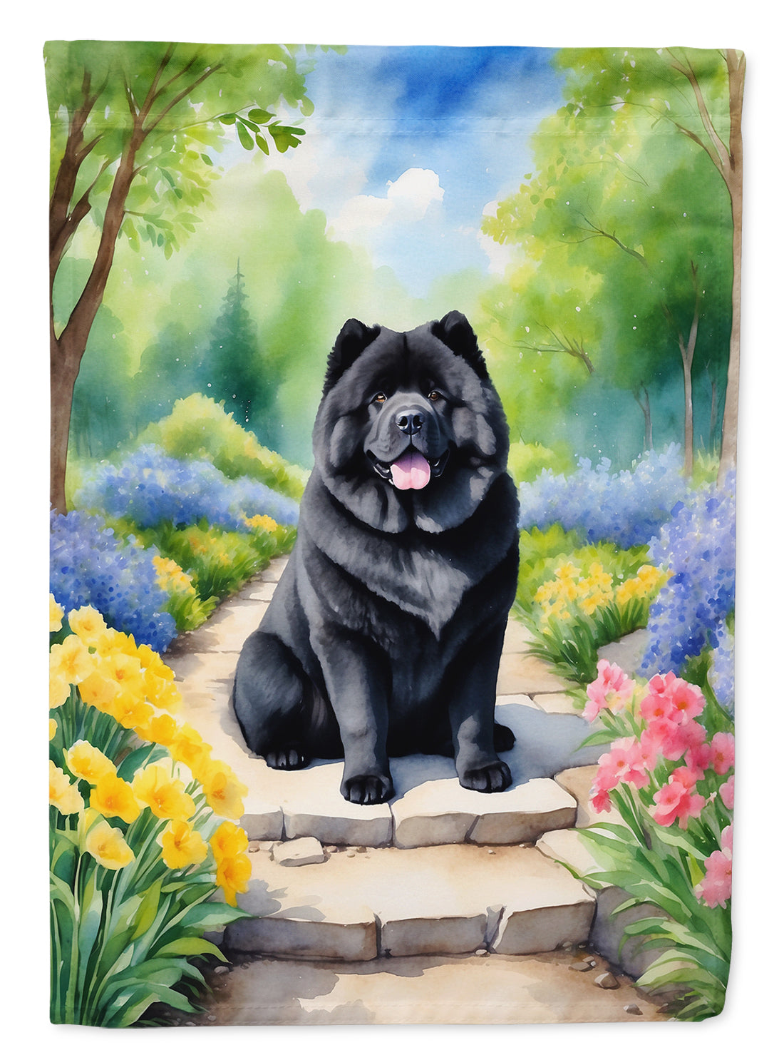 Buy this Chow Chow Spring Path Garden Flag
