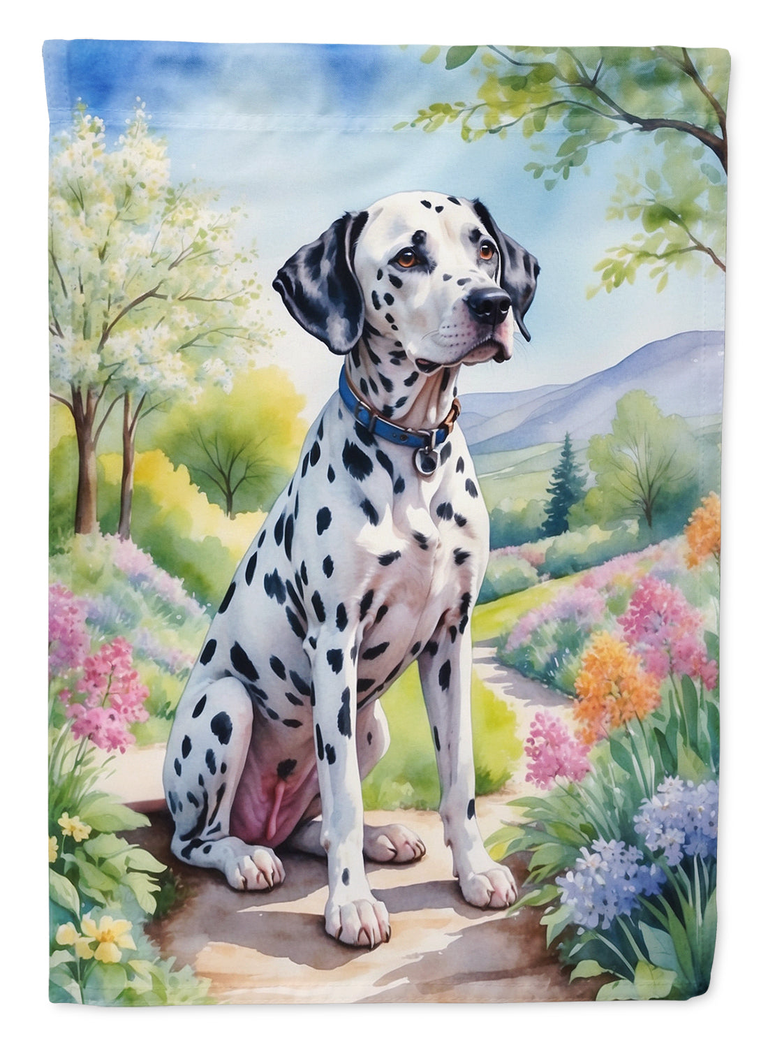 Buy this Dalmatian Spring Path House Flag