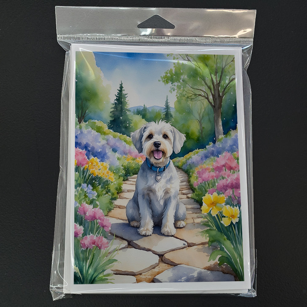 Dandie Dinmont Terrier Spring Path Greeting Cards Pack of 8