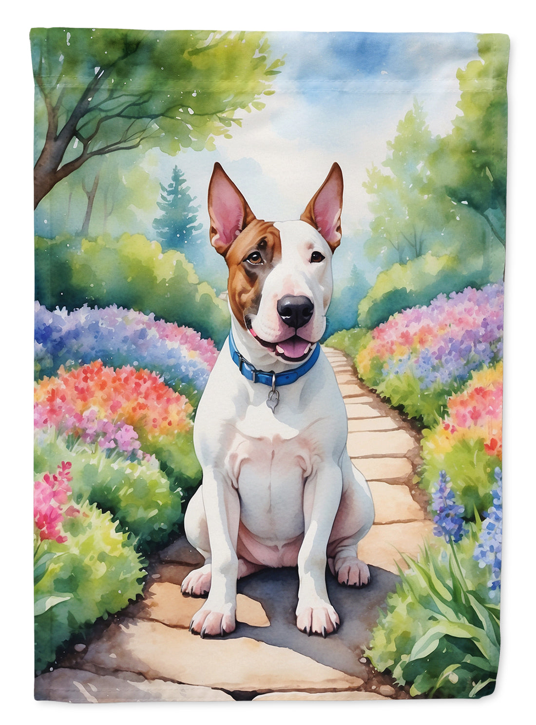 Buy this English Bull Terrier Spring Path House Flag