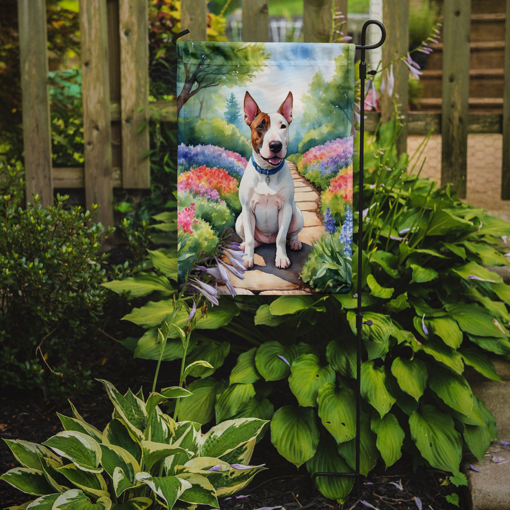 English Bull Terrier Spring Path Garden Flag