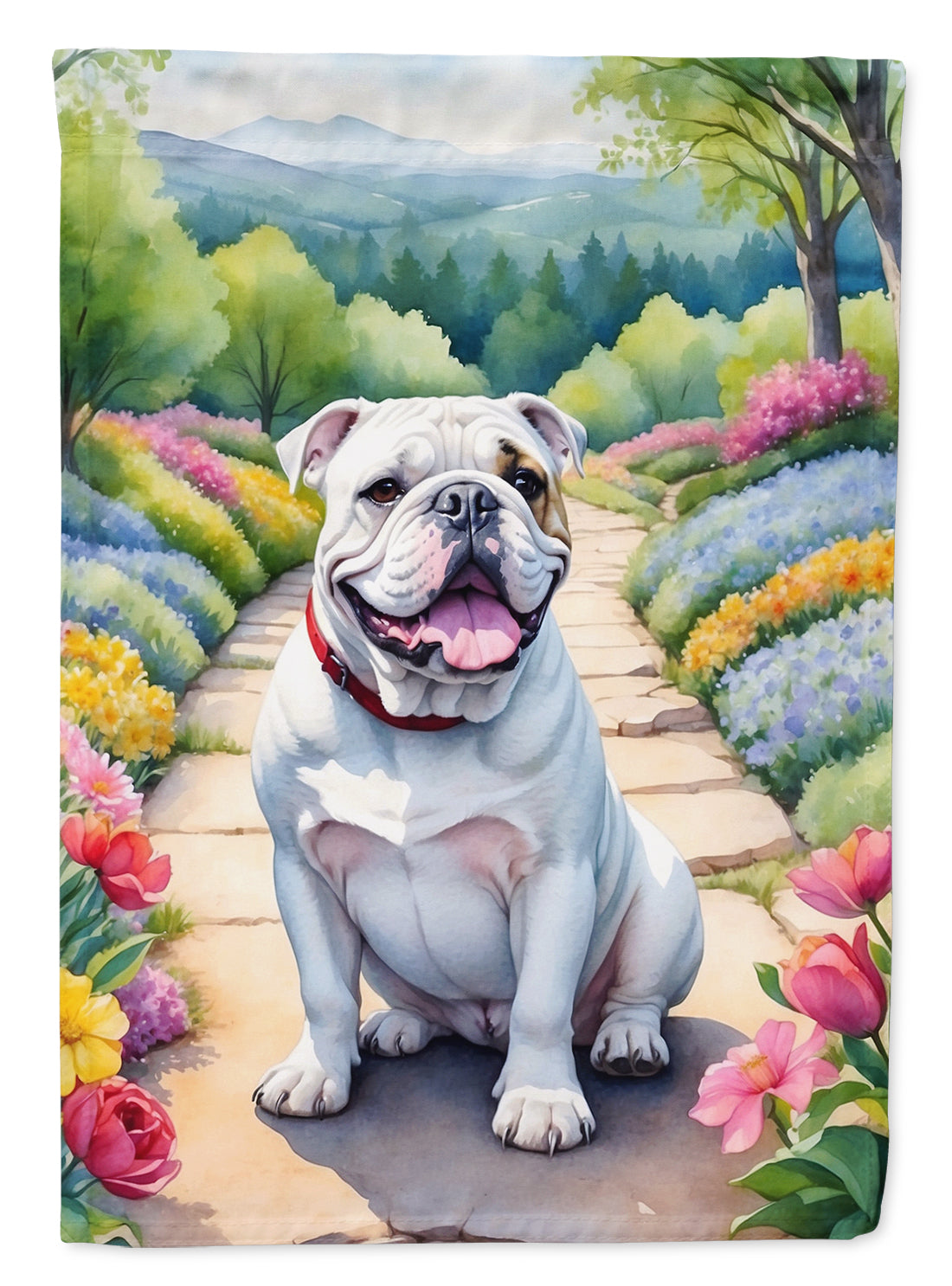 Buy this English Bulldog Spring Path Garden Flag