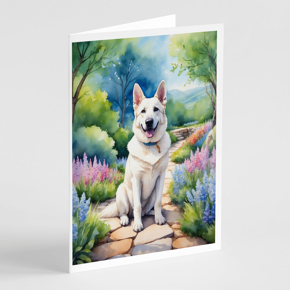 Buy this German Shepherd Spring Path Greeting Cards Pack of 8