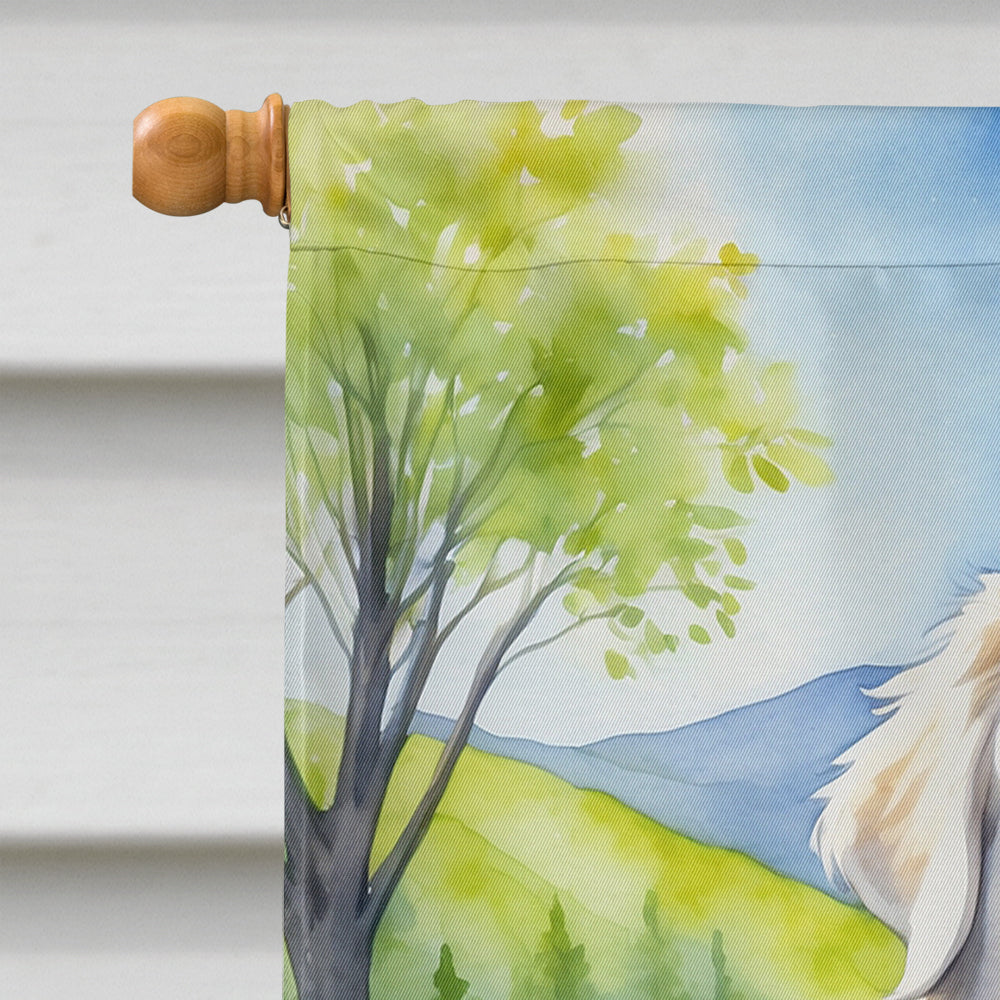 Great Pyrenees Spring Path House Flag