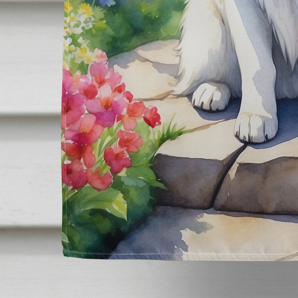 Great Pyrenees Spring Path House Flag