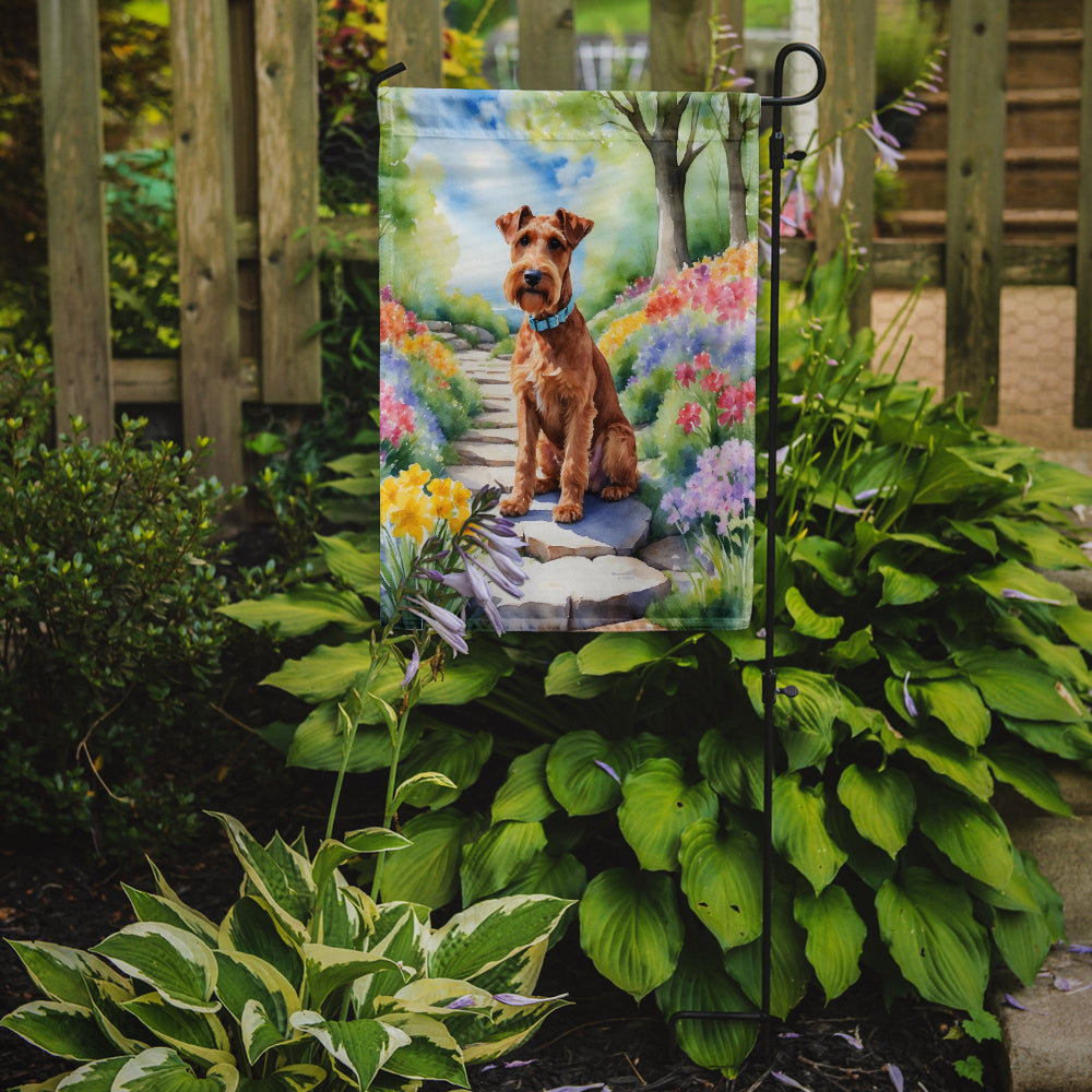 Irish Terrier Spring Path Garden Flag