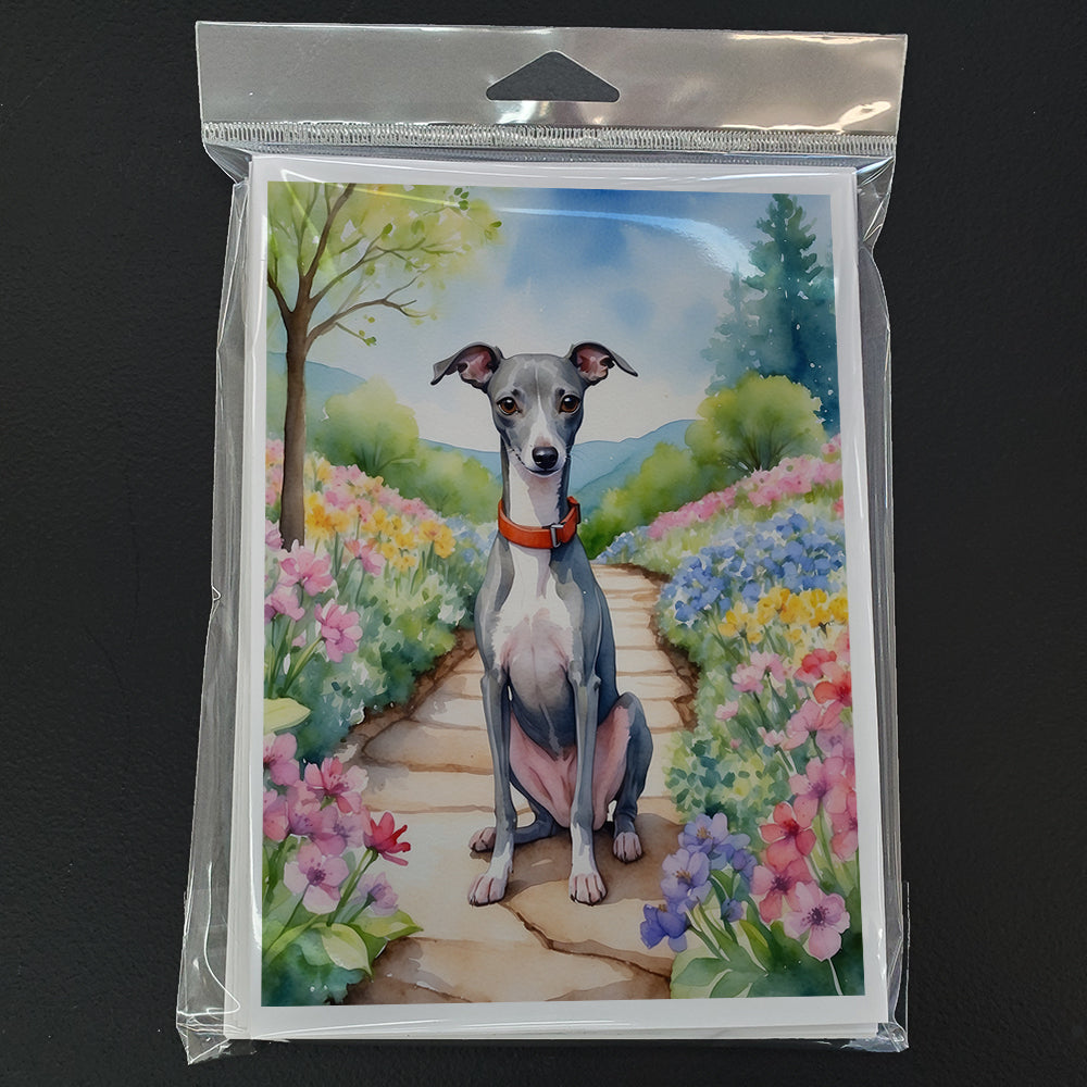 Italian Greyhound Spring Path Greeting Cards Pack of 8