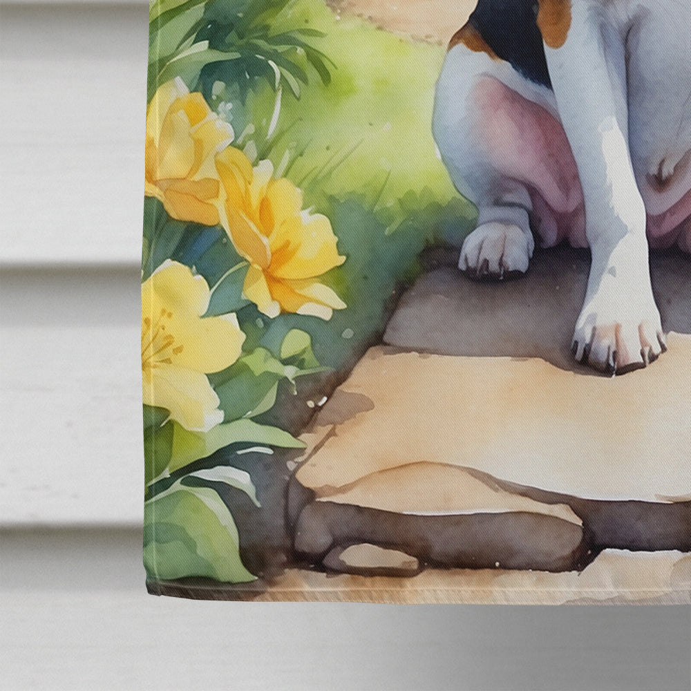 Jack Russell Terrier Spring Path House Flag