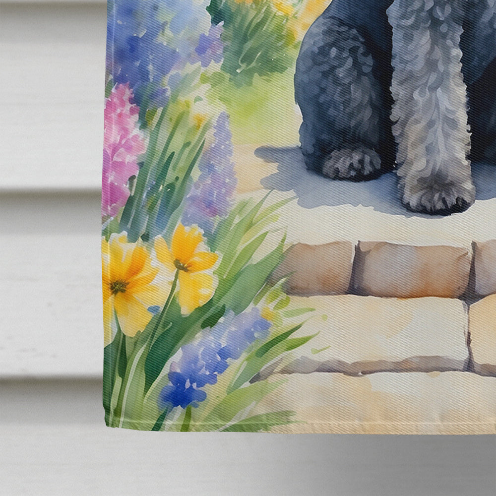 Kerry Blue Terrier Spring Path House Flag