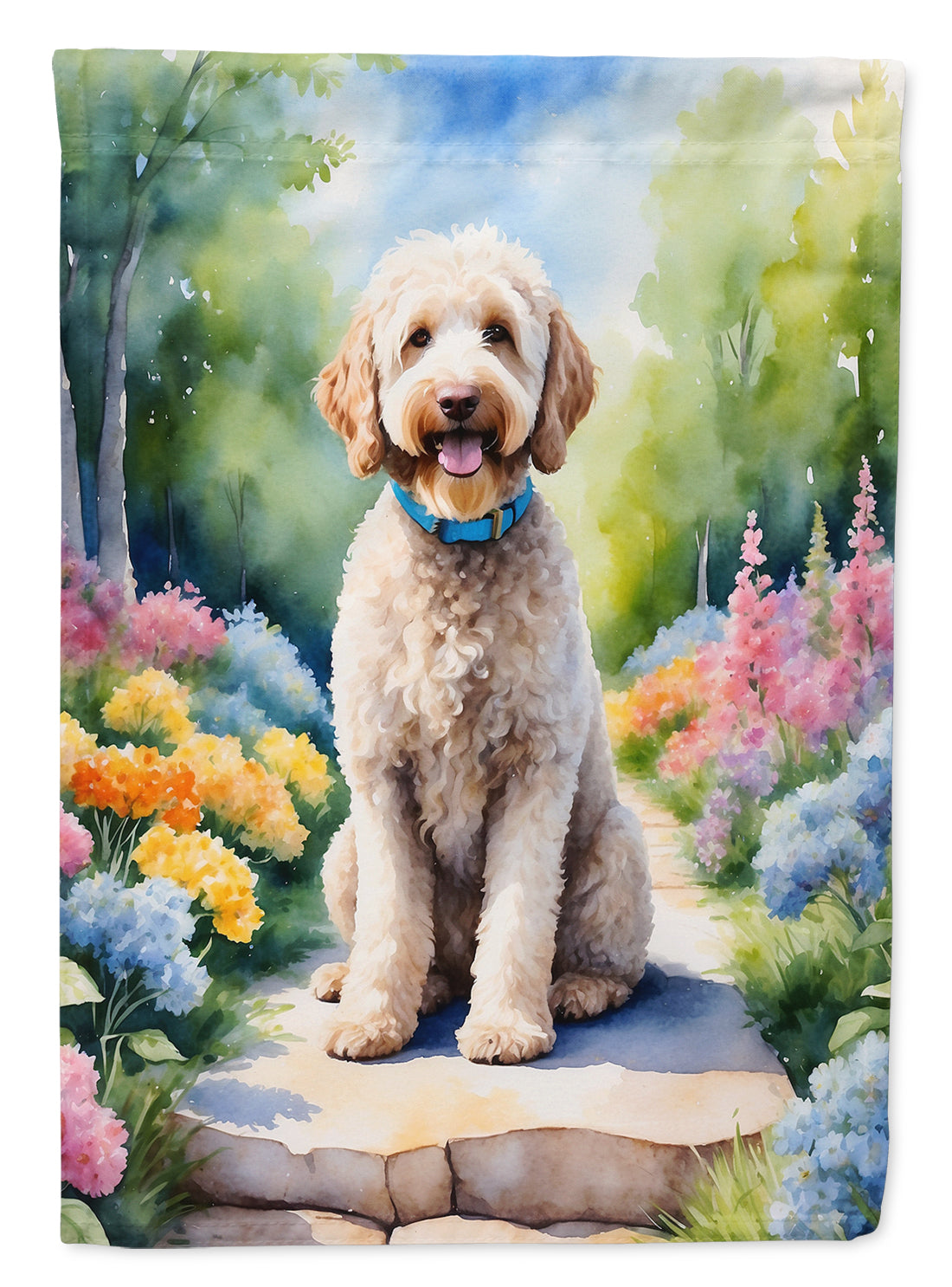Buy this Labradoodle Spring Path House Flag