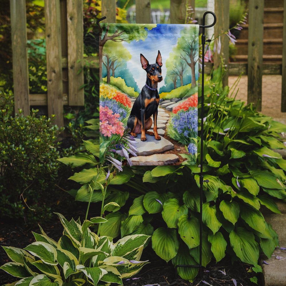 Buy this Manchester Terrier Spring Path Garden Flag