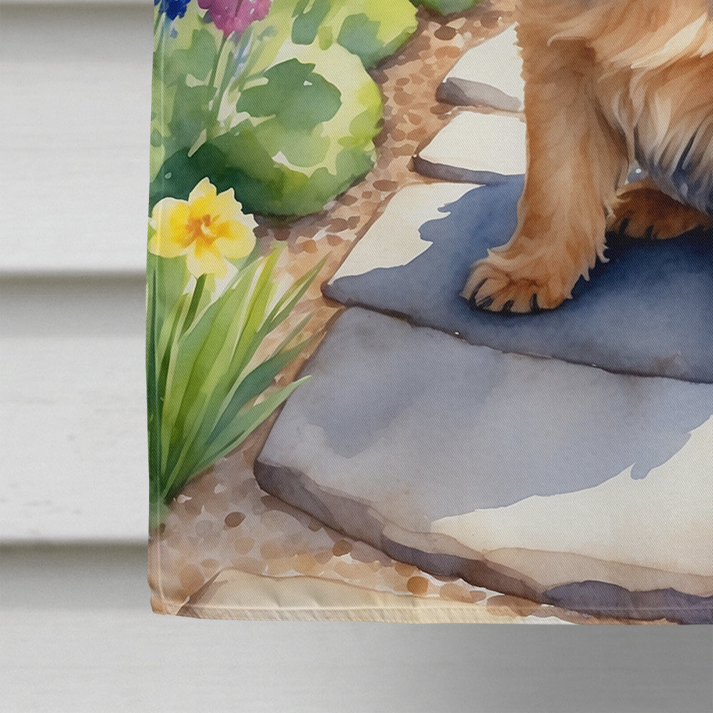 Norwich Terrier Spring Path House Flag