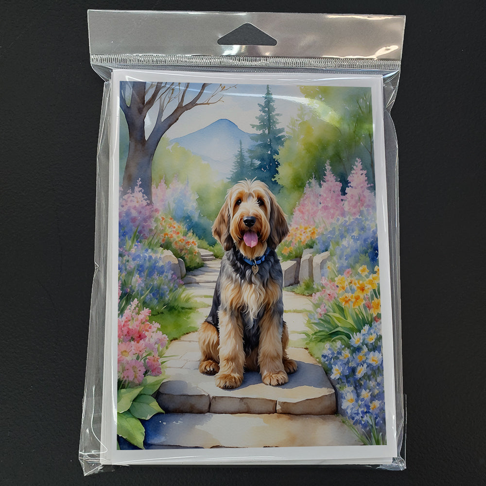 Otterhound Spring Path Greeting Cards Pack of 8