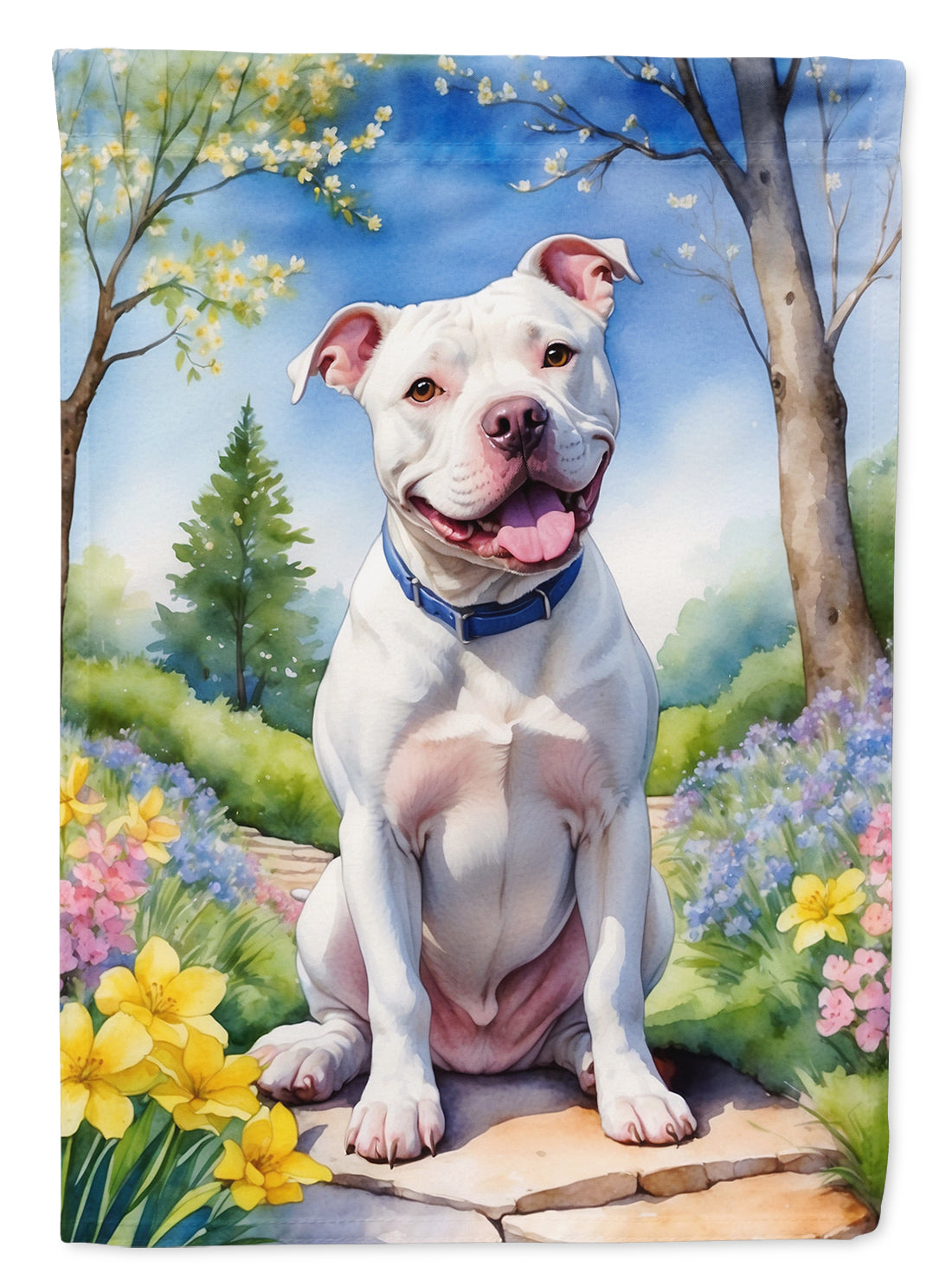 Buy this Pit Bull Terrier Spring Path House Flag
