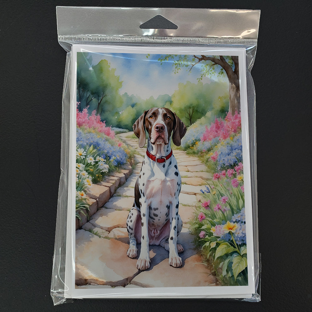 Pointer Spring Path Greeting Cards Pack of 8