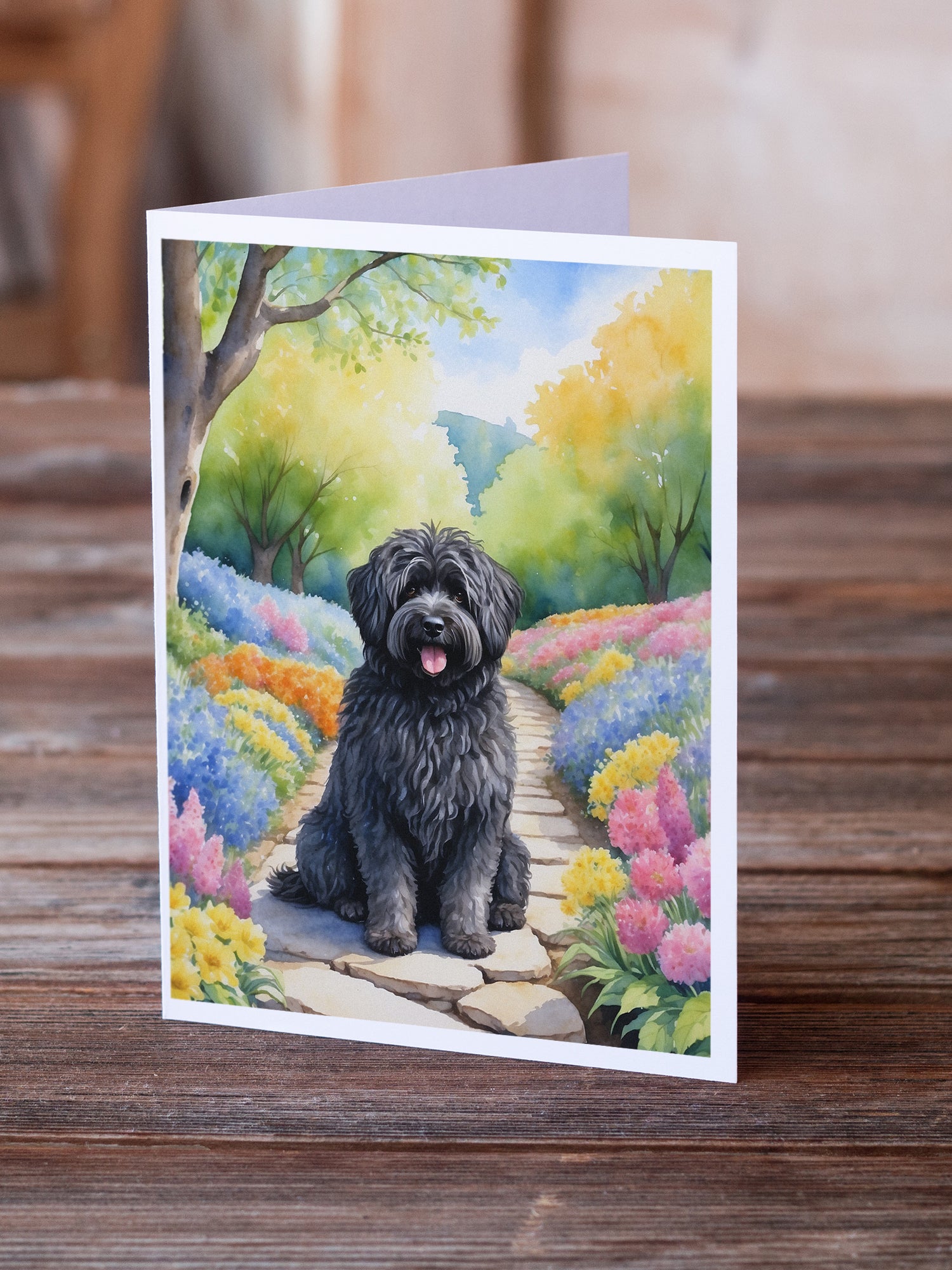 Puli Spring Path Greeting Cards Pack of 8