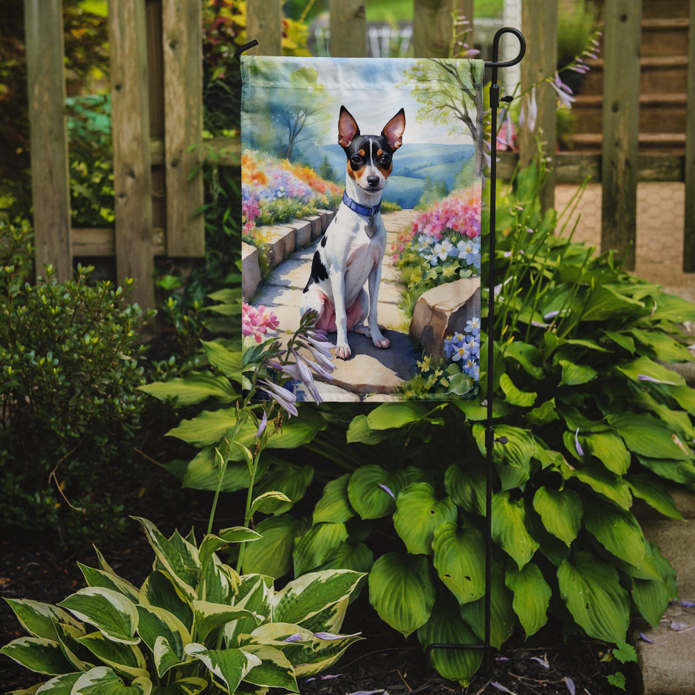 Buy this Rat Terrier Spring Path Garden Flag