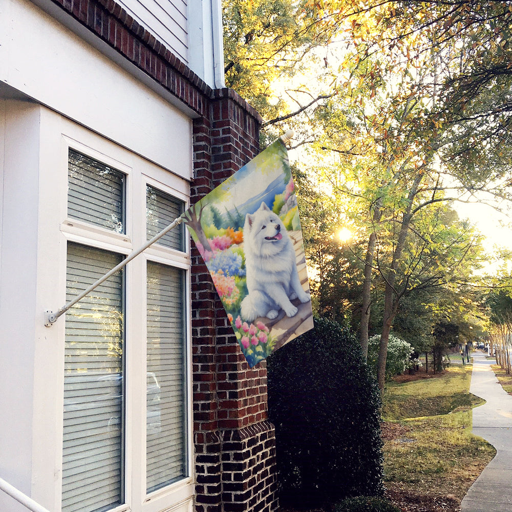 Samoyed Spring Path House Flag