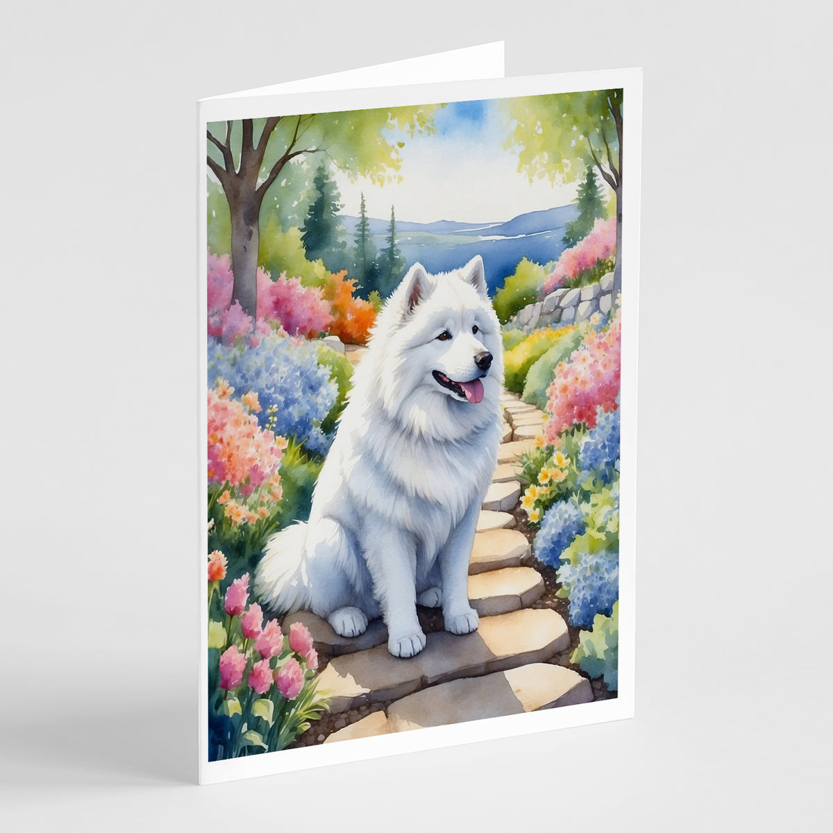 Buy this Samoyed Spring Path Greeting Cards Pack of 8